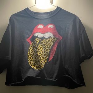 Rolling Stones shirt Crop